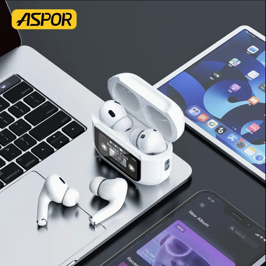 ASPOR Wireless Earbuds with Touchscreen (A629)