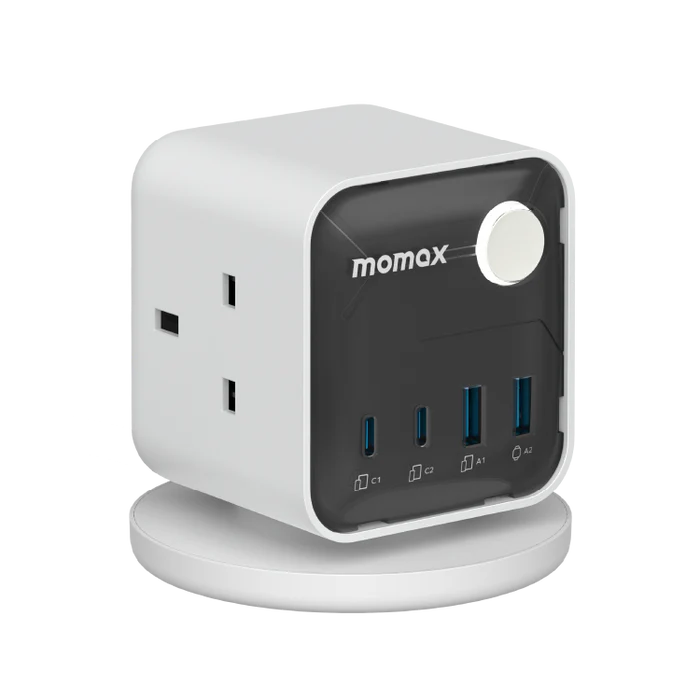 Momax 1-Charge Work Flow 3-Outlet GaN Power Cube 25W with USB Ports