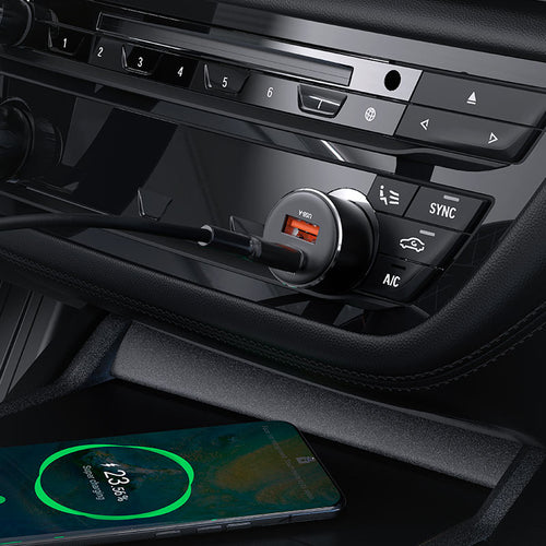 Acefast In-Car Charger USB-C & USB-A Ports 60W